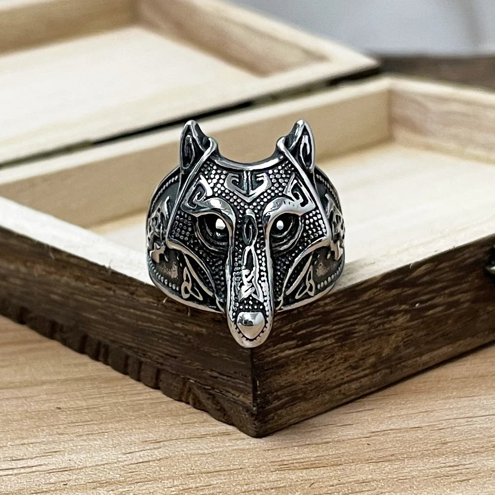 Nordic Wolf Stainless Steel Ring