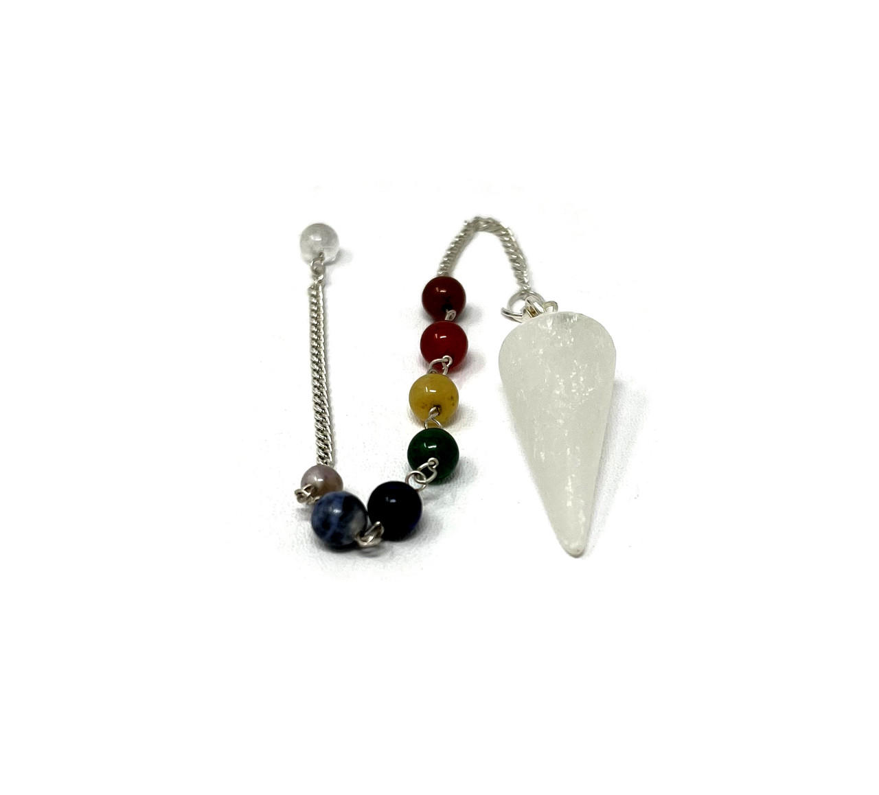 Chakra Bead-Chain Crystal Pendulums
