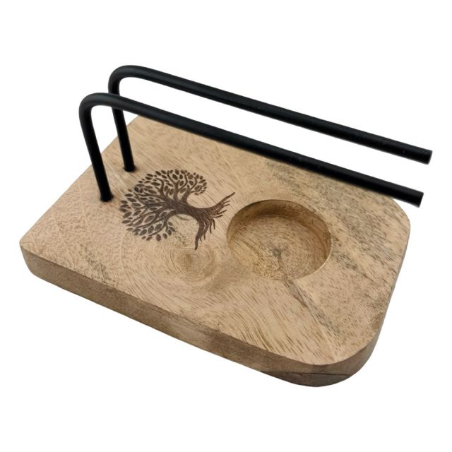 Wooden Sage & Candle Burner Decorated