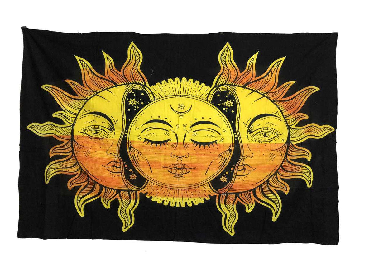 Celestial Faces Large Tapestry 86x53