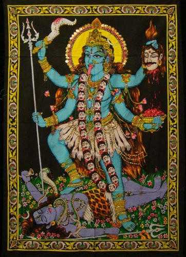 Ma Kali Hindu Tapestry 40x30