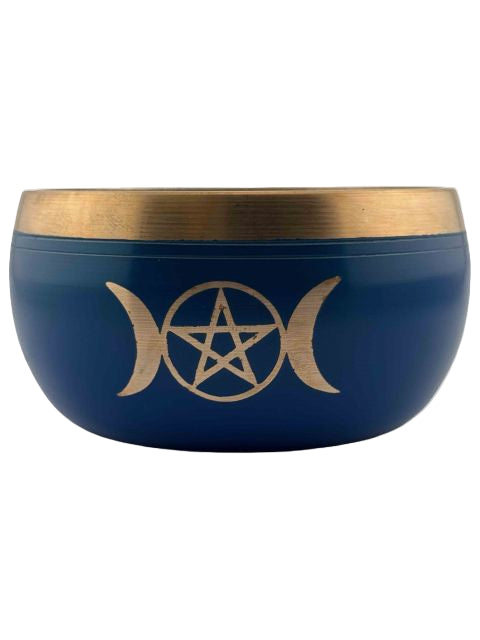 Singing Bowl- 4" Blue Triple Moon
