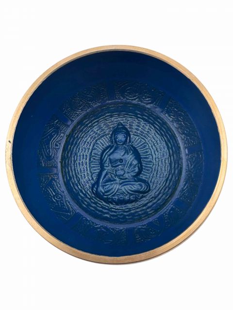 Singing Bowl- 4" Blue Triple Moon