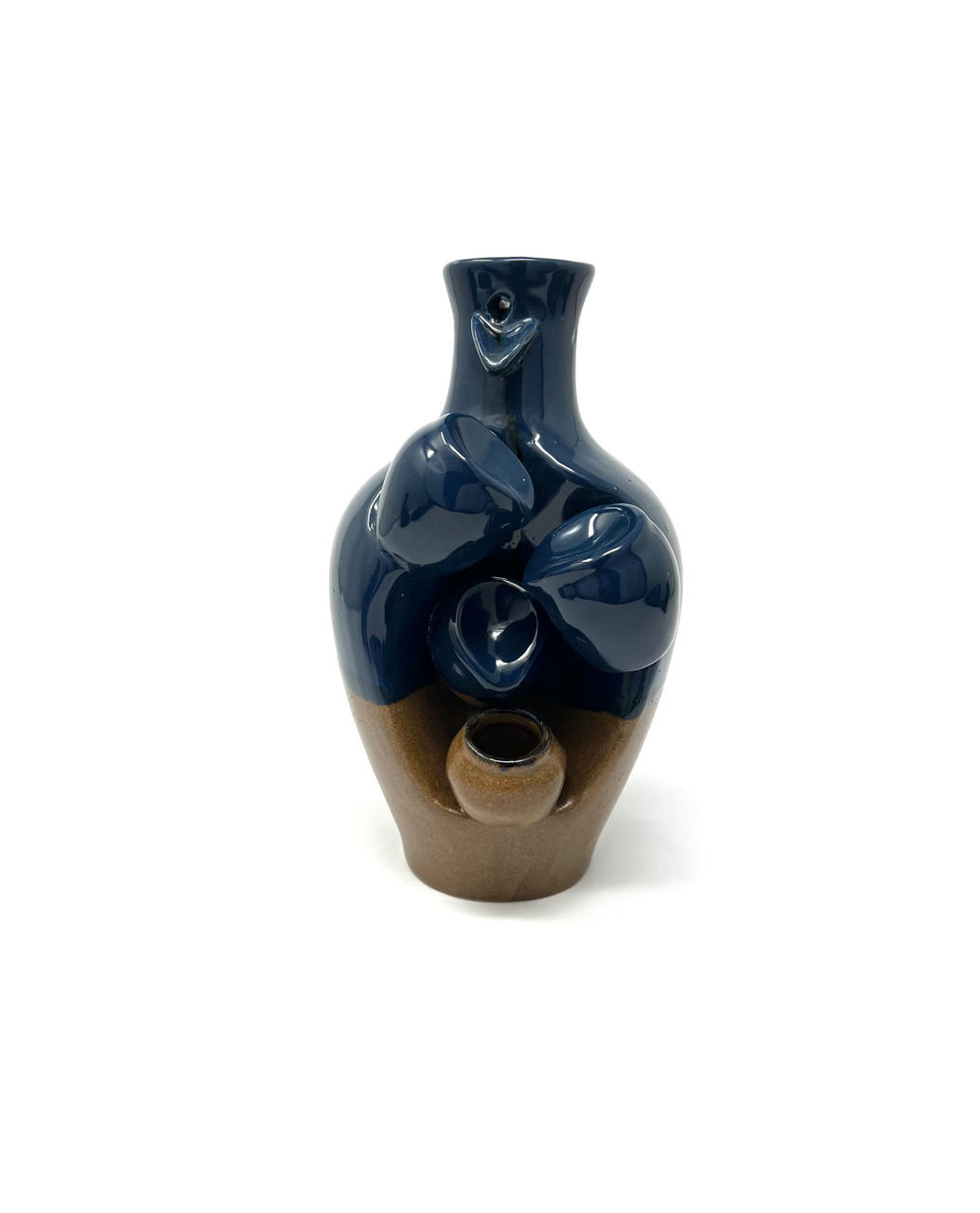 Ceramic Pots in Mystic Blue Backflow Burner 8"