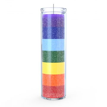 7 Day Chakra Rainbow Pillar Candle