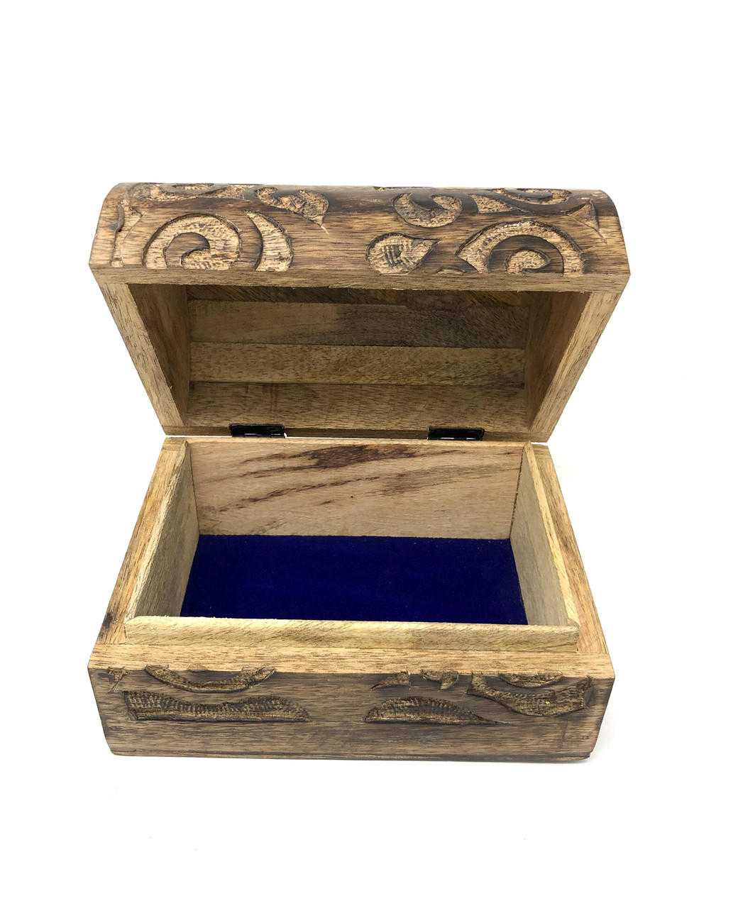 Wooden Handicraft Storage Curved Box 5" x 7" Tree of Life