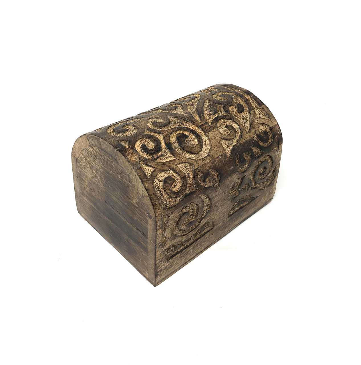 Wooden Handicraft Storage Curved Box 5" x 7" Tree of Life