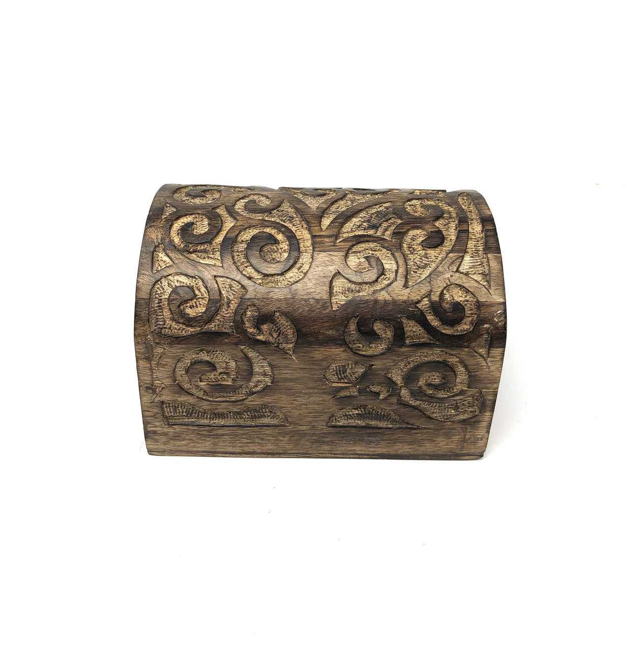 Wooden Handicraft Storage Curved Box 5" x 7" Tree of Life