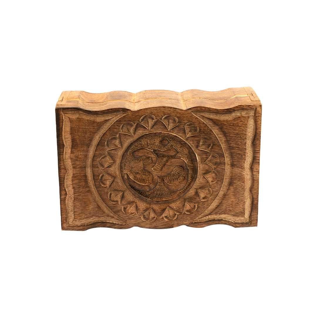 Wooden Handicraft Storage Box Om 6x9