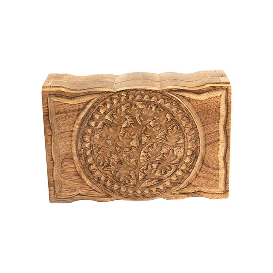 Wooden Handicraft Storage Box Tree of Life 6x9