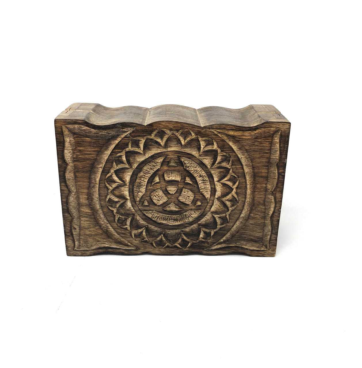 Wooden Handicraft Storage Box Triquetra 6x9