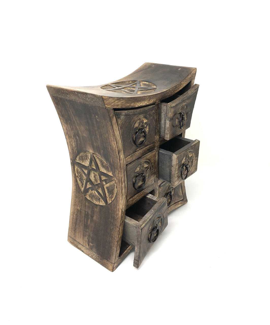 Wooden Storage Almirah Curved Pentacle
