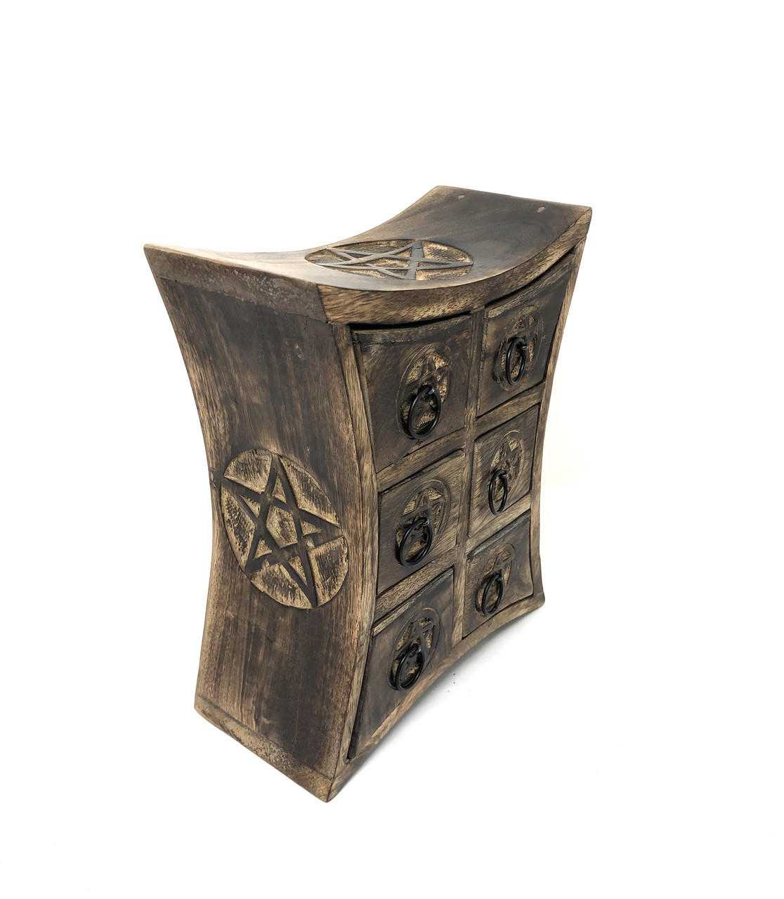 Wooden Storage Almirah Curved Pentacle