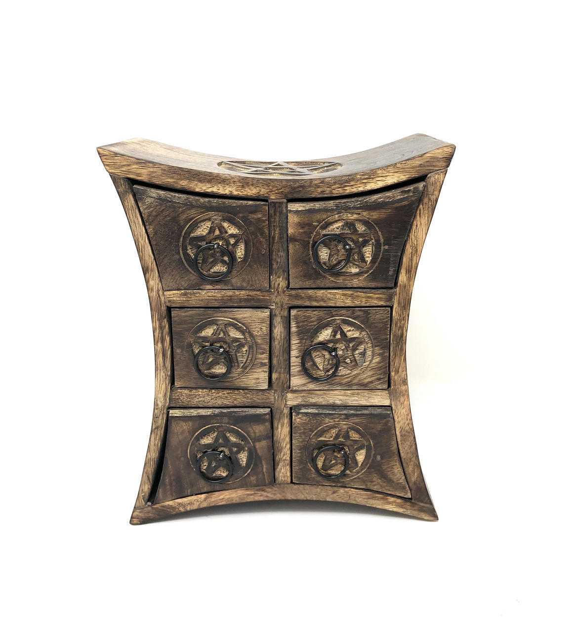 Wooden Storage Almirah Curved Pentacle