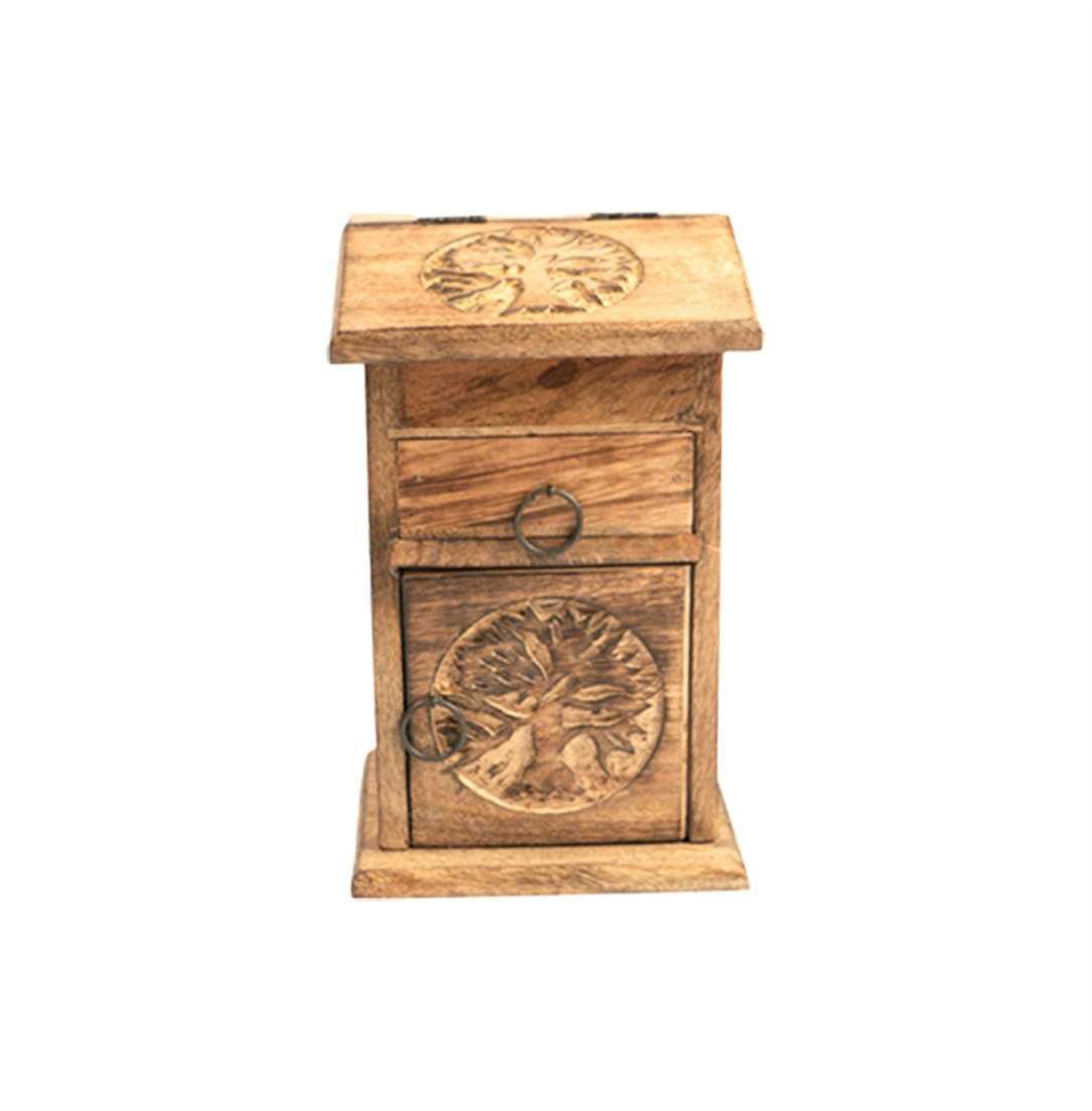 Wooden Storage Almirah Tree of Life