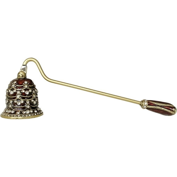 Ornate Brass Candle Snuffer - Bedazzled Brown