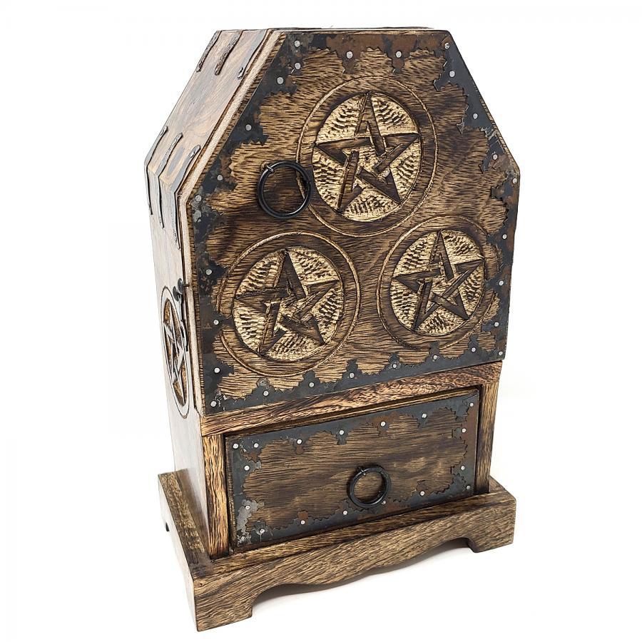 Pentagram Wooden Cupboard - Coffin