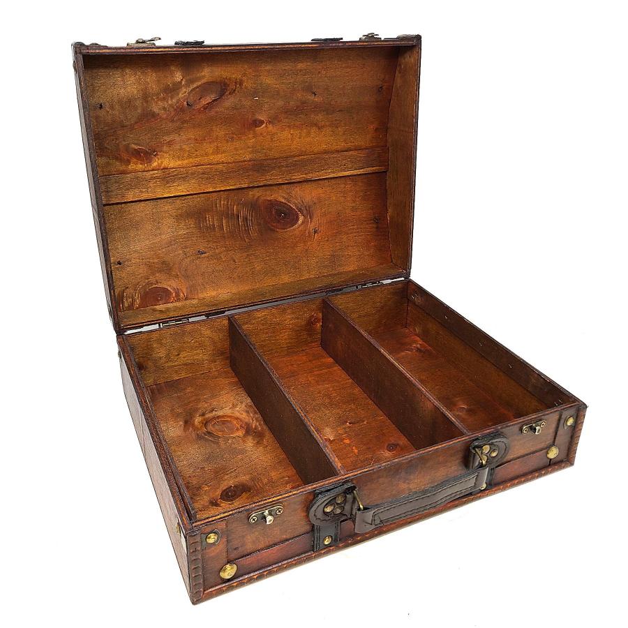 Wooden Chest Storage Box Triple Drawer
