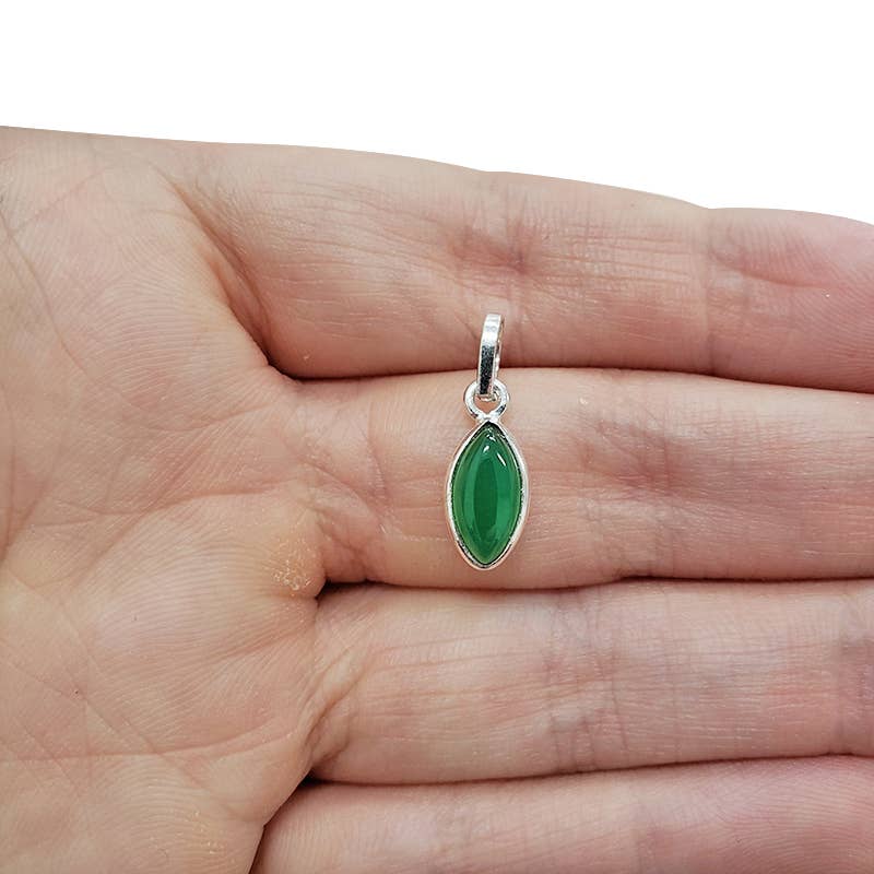 Green Onyx Silver Pendant