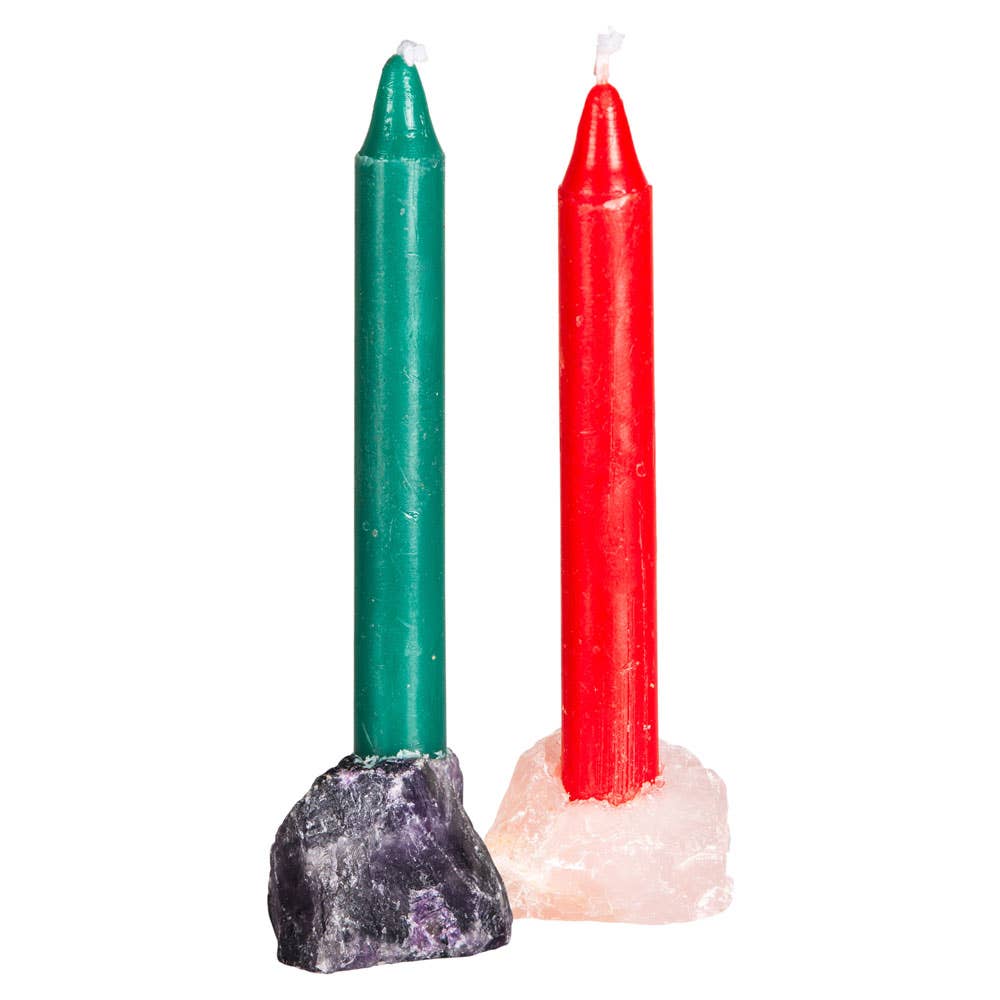 1/2 INCH GEMSTONE CANDLE HOLDER