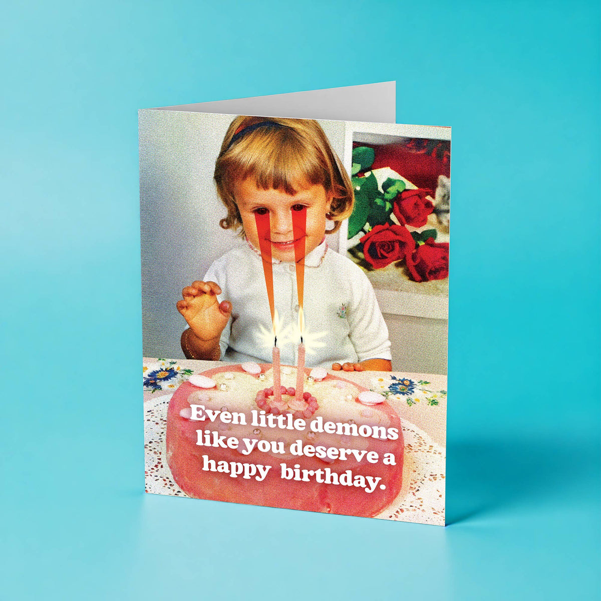 Funny Birthday Card – LITTLE DEMONS – Vintage Sassy Humor