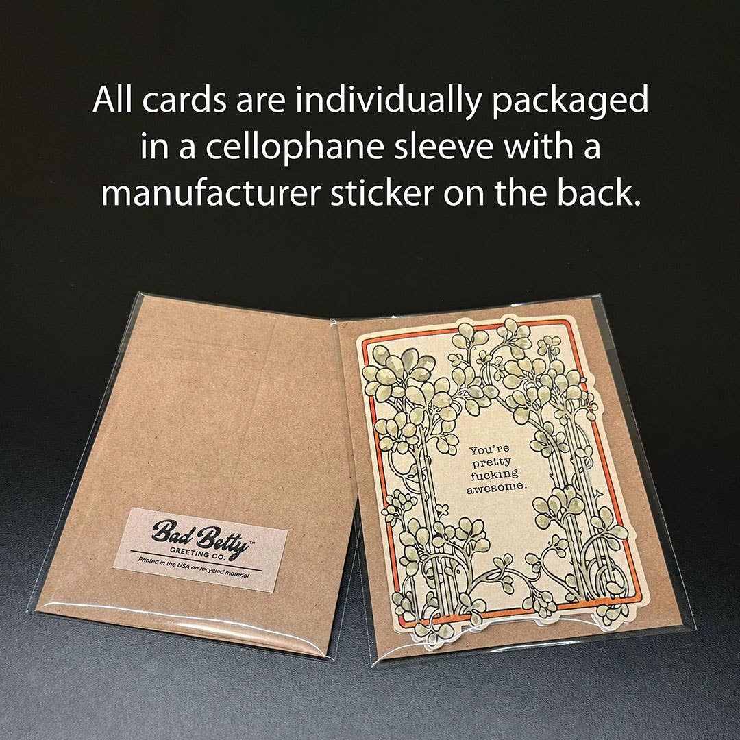 With a Fuck Fuck Here - Funny Old MacDonald Greeting Card