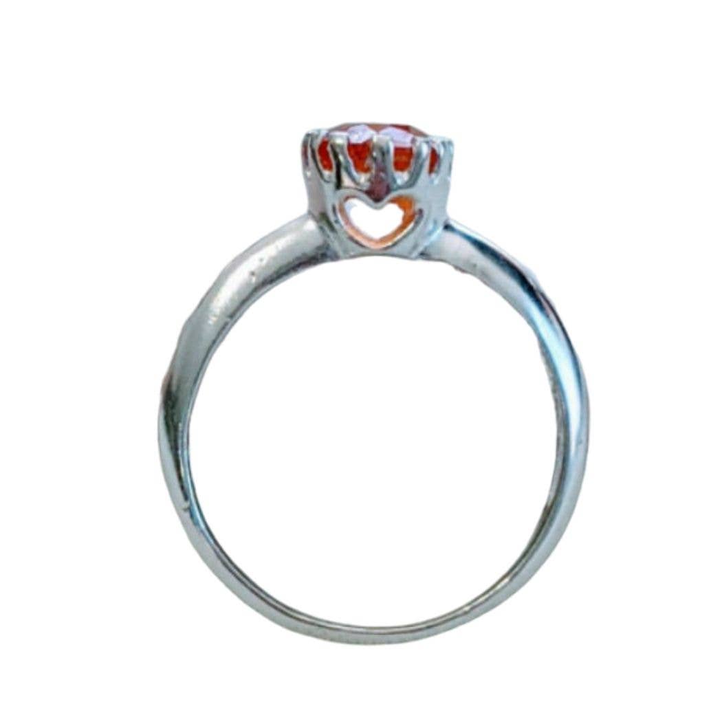 Secret Heart Carnelian Sterling Ring
