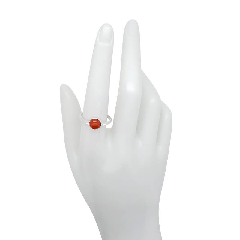 Red Onyx Sterling Silver Ring