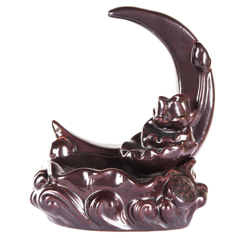 MOON WITH WATERFALL BACKFLOW CONE BURNER