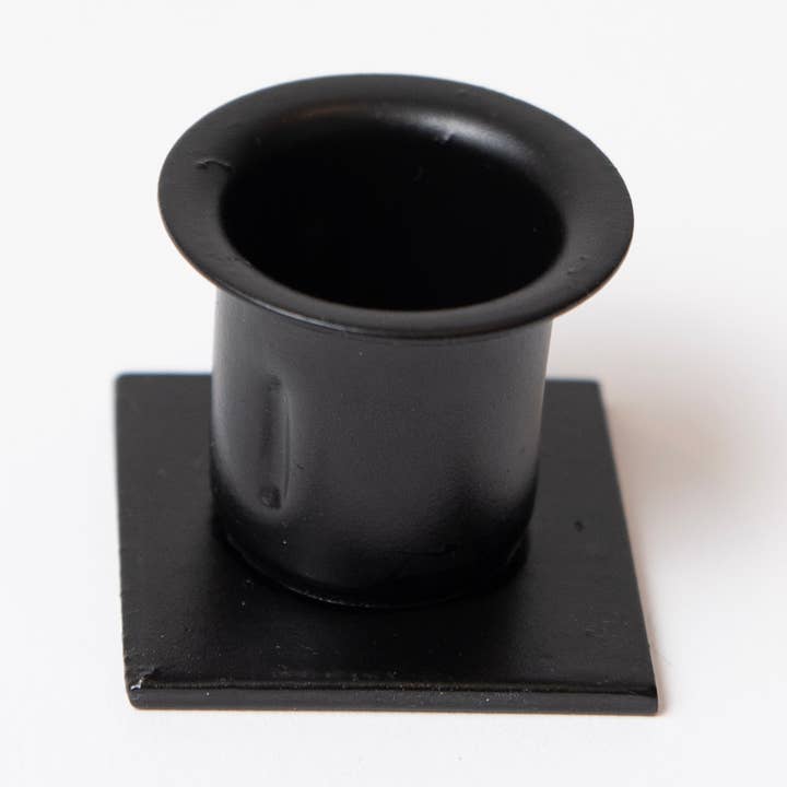 Black Iron Square Taper Holder