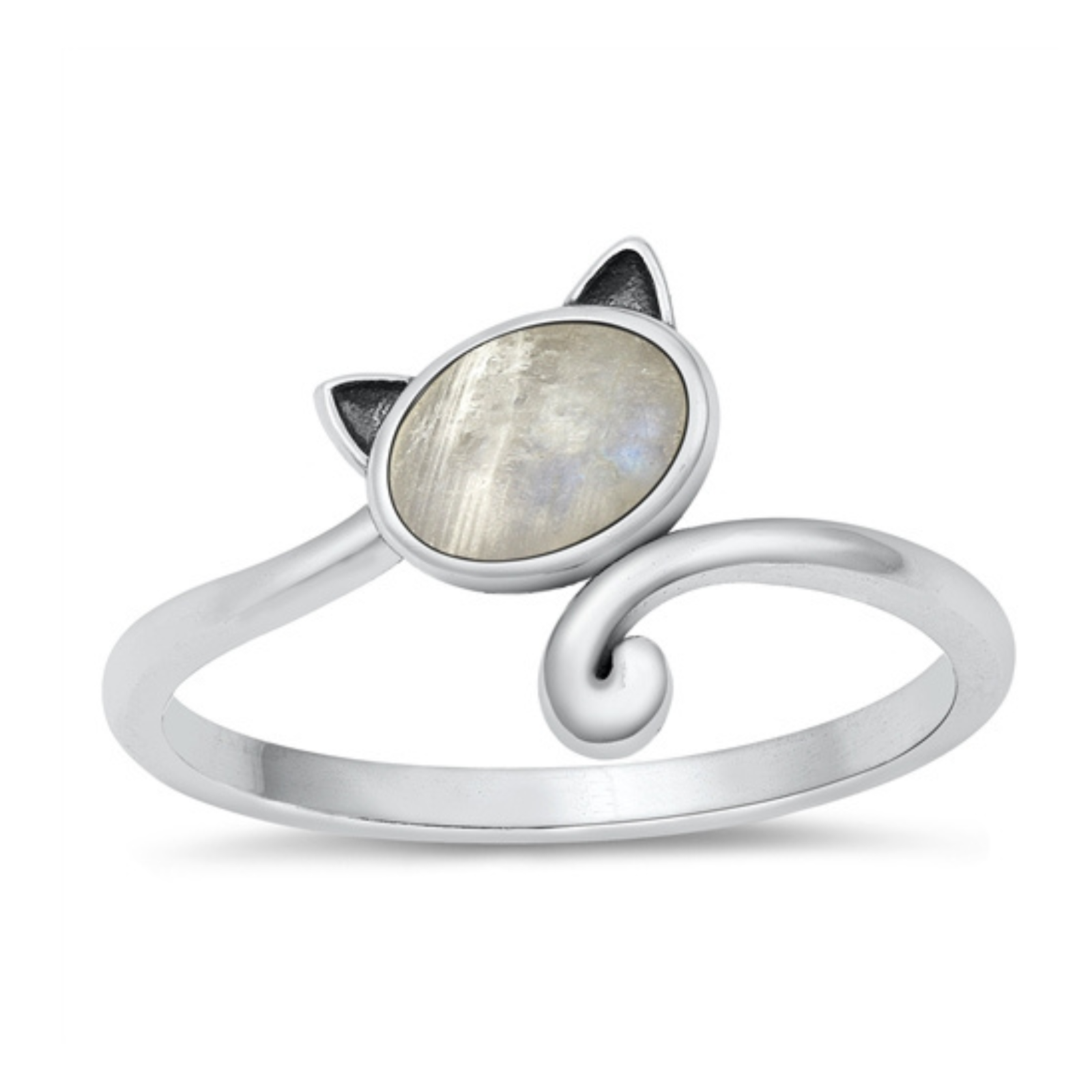 Cat with Moonstone Ring