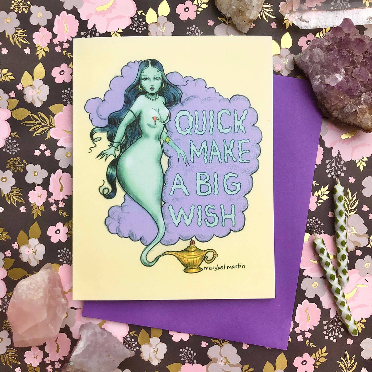 Quick, Make A Big Wish - Blank Greeting Card 4 1/4" X 5 1/2"