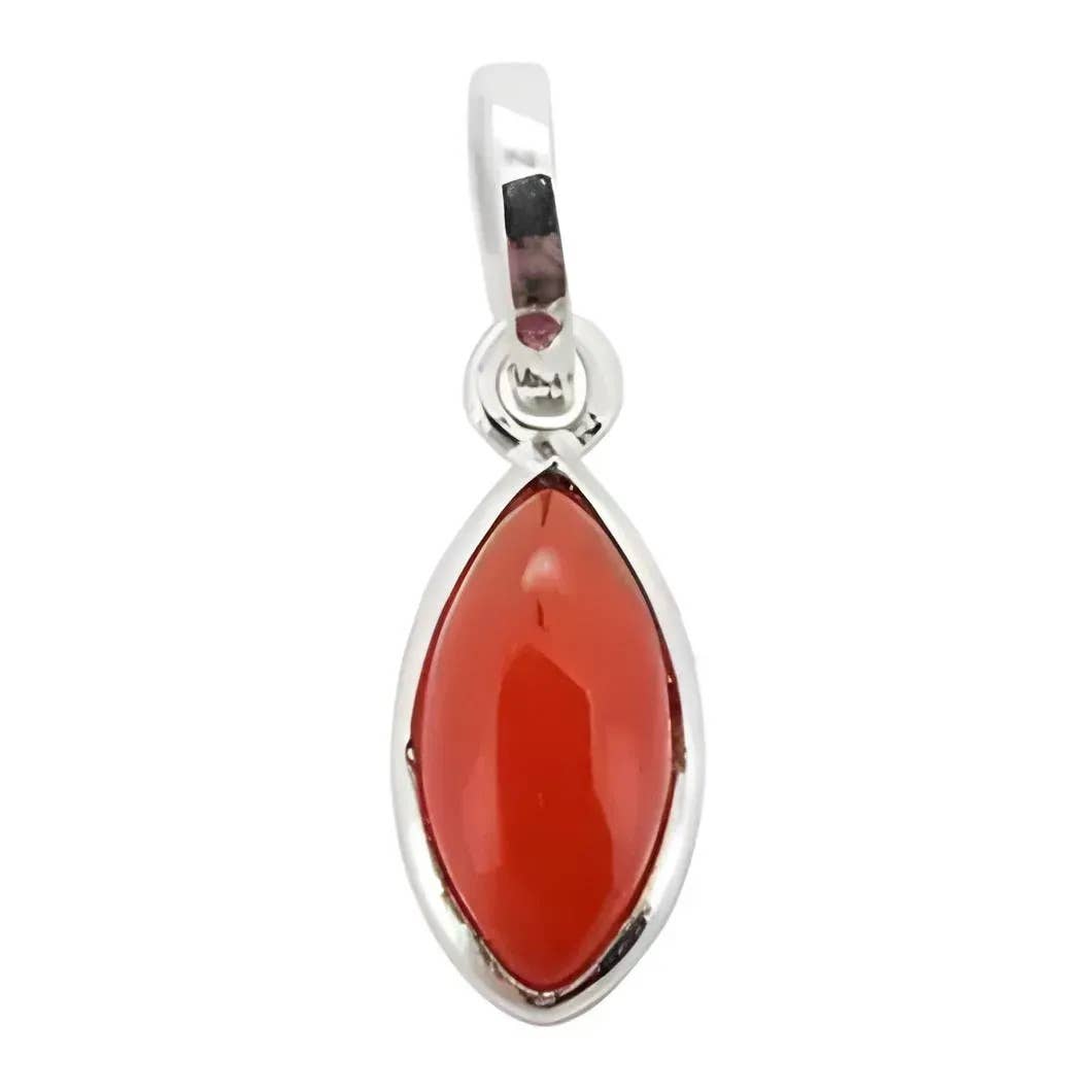 Red Onyx Silver Pendant