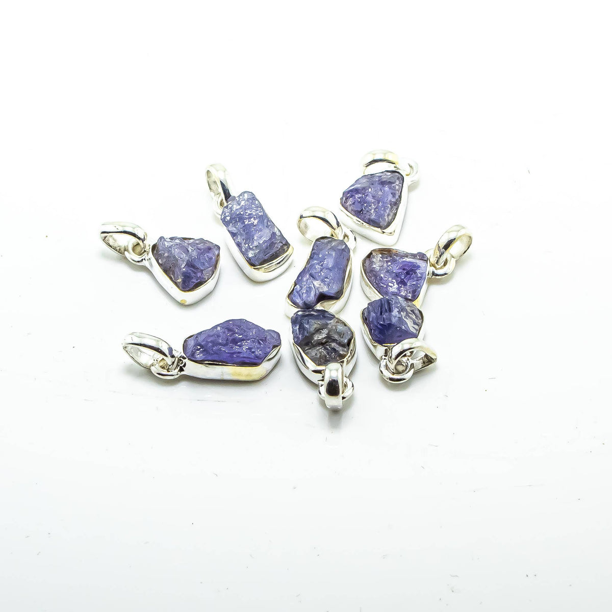 Tanzanite Freeform Sterling Silver Pendant