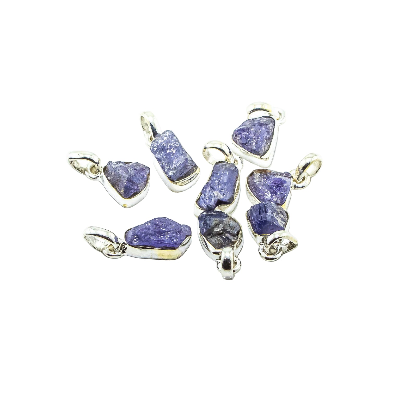 Tanzanite Freeform Sterling Silver Pendant