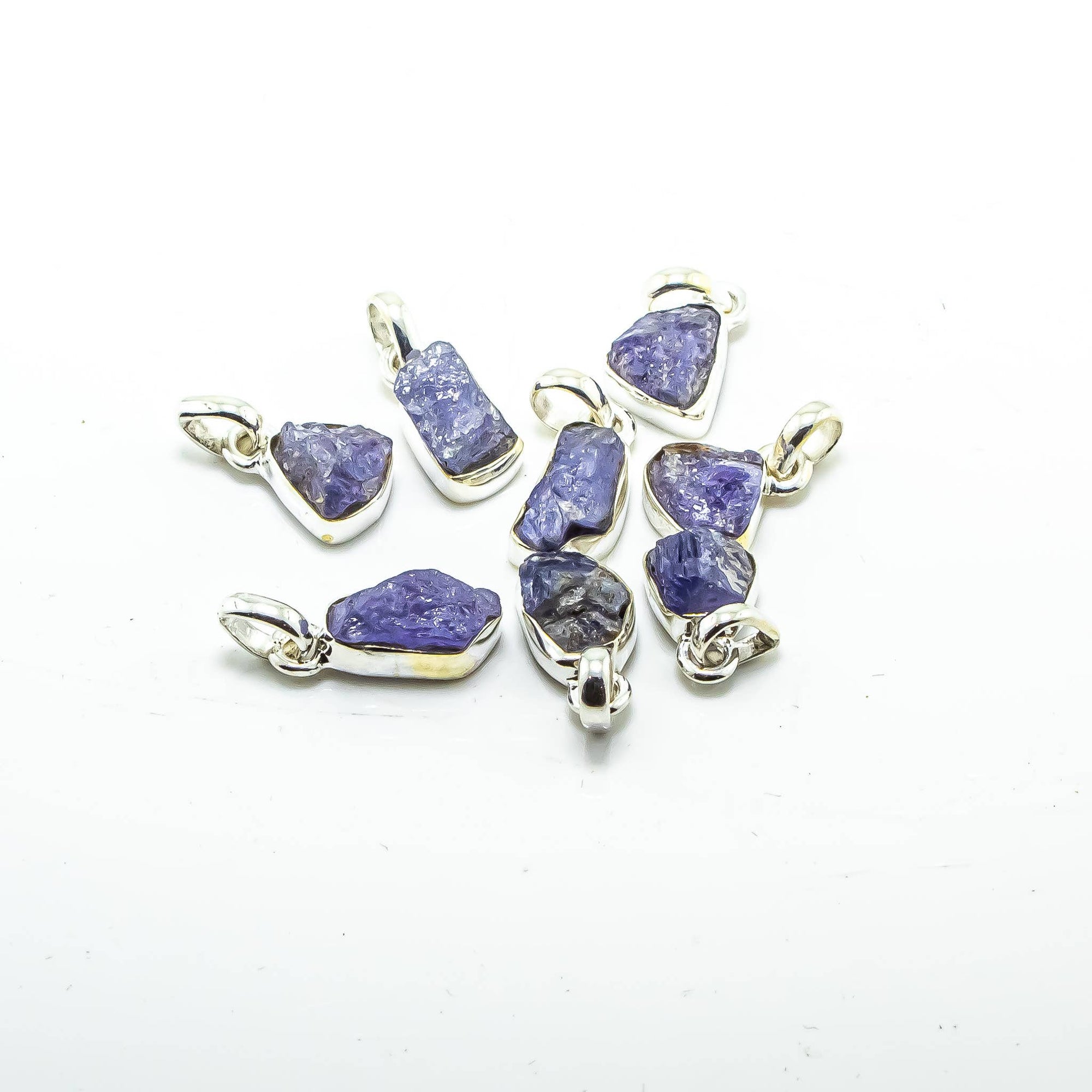 Tanzanite Freeform Sterling Silver Pendant