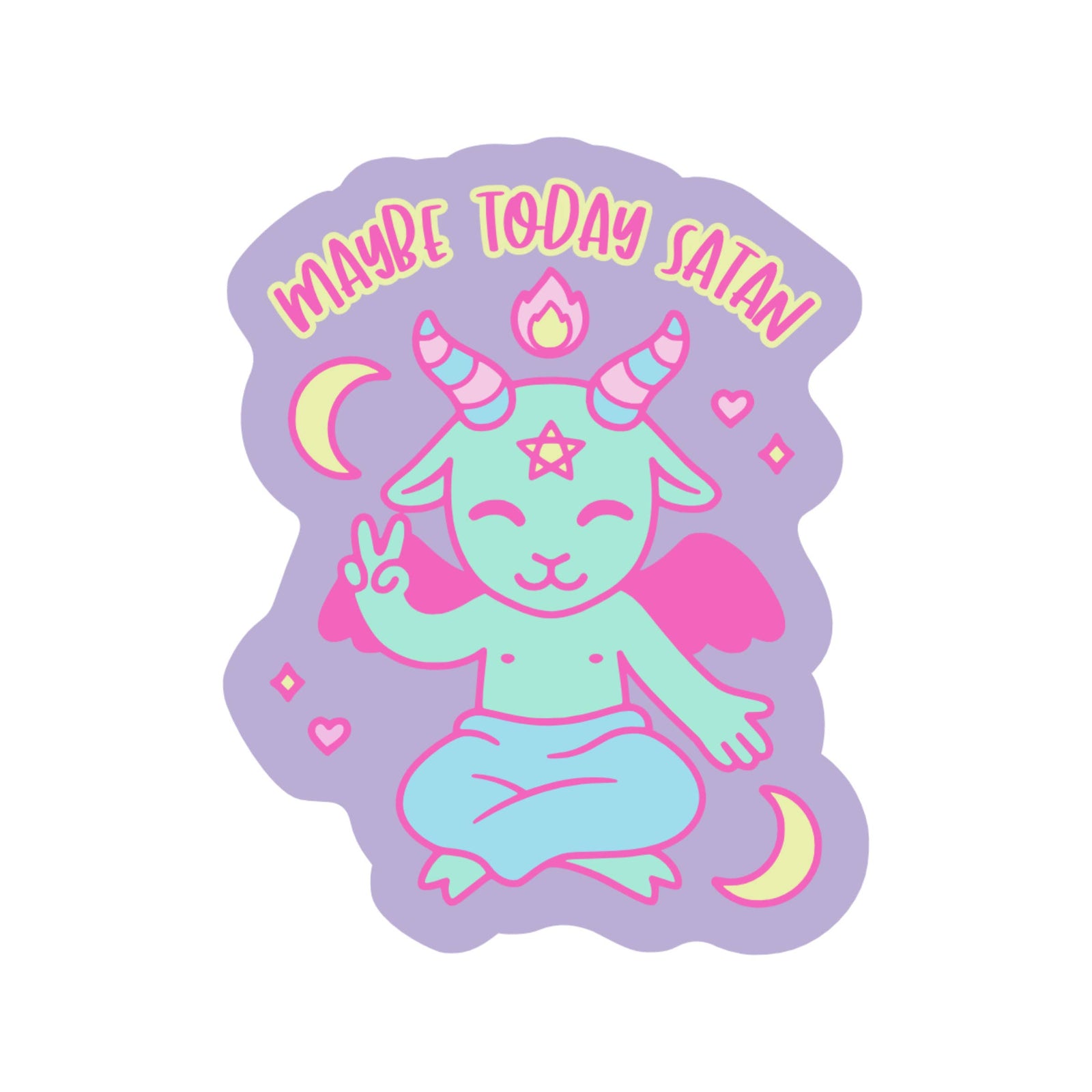 Maybe Today Satan Vinyl Sticker