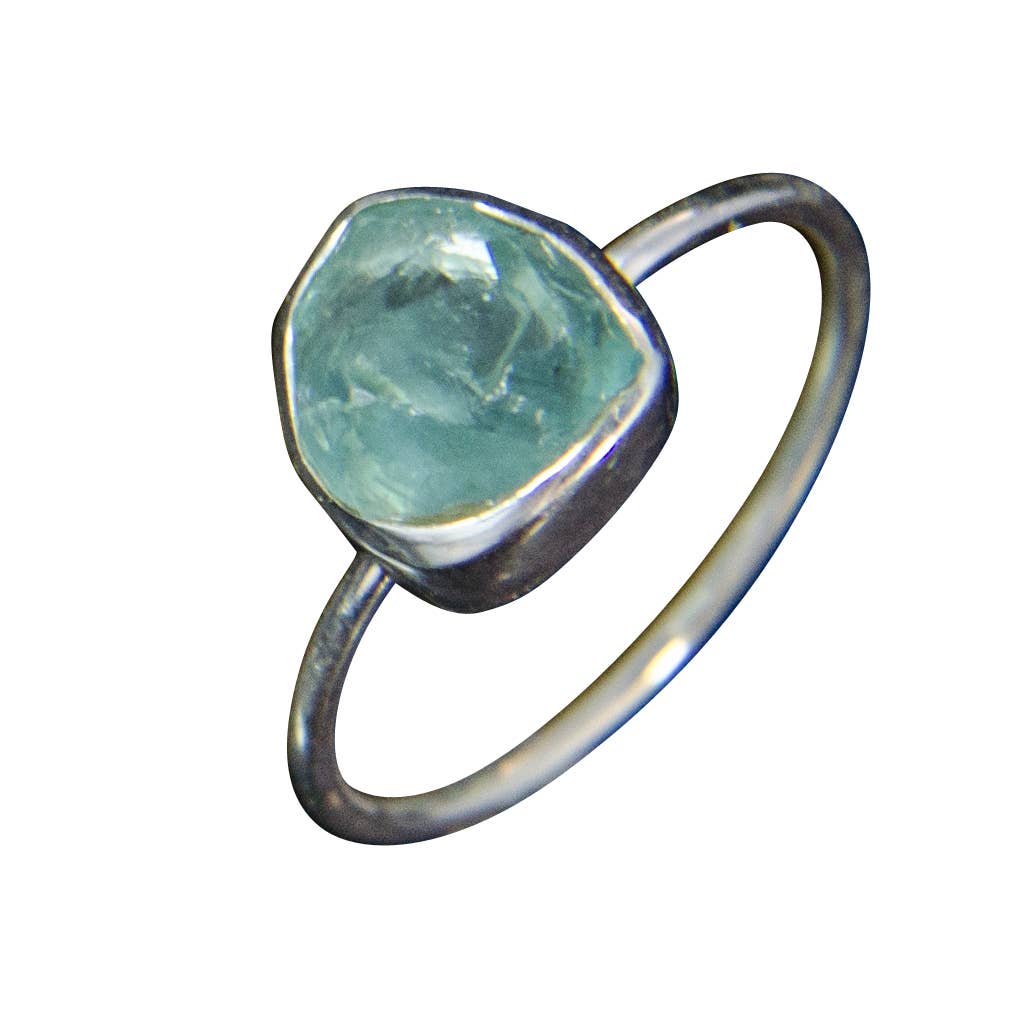 Tumi Apatite Raw Stone Sterling Ring