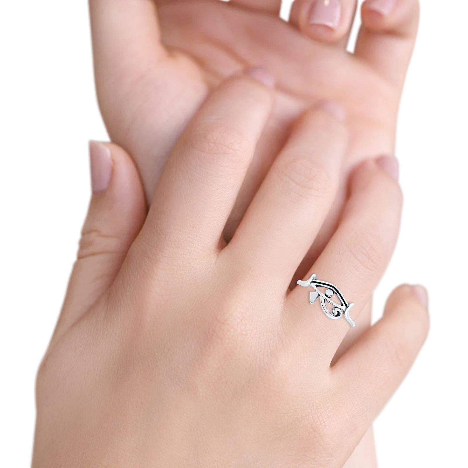 Oxidized Eye Of Horus Ring
