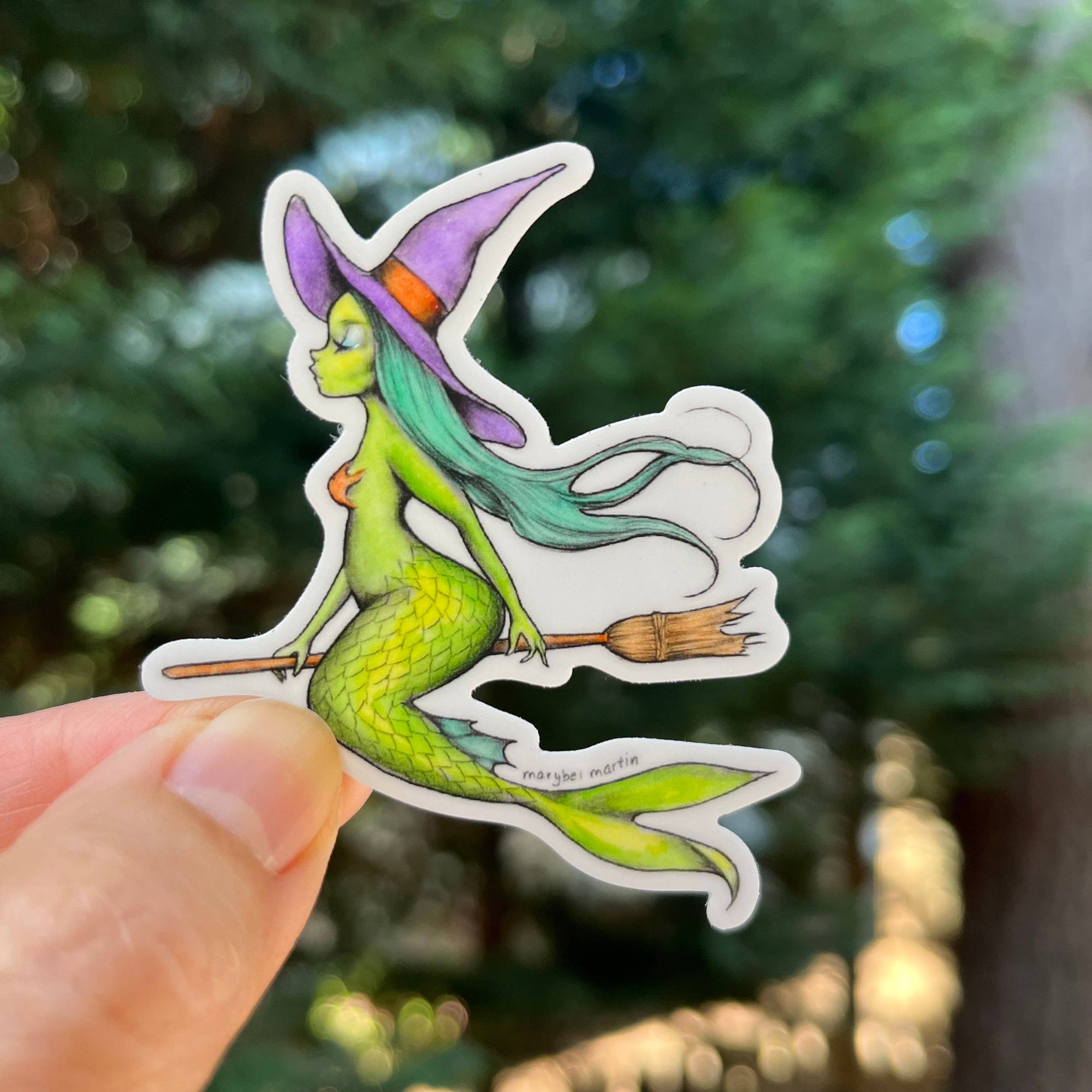 Merwitch - Vinyl Sticker By Marybel Martin