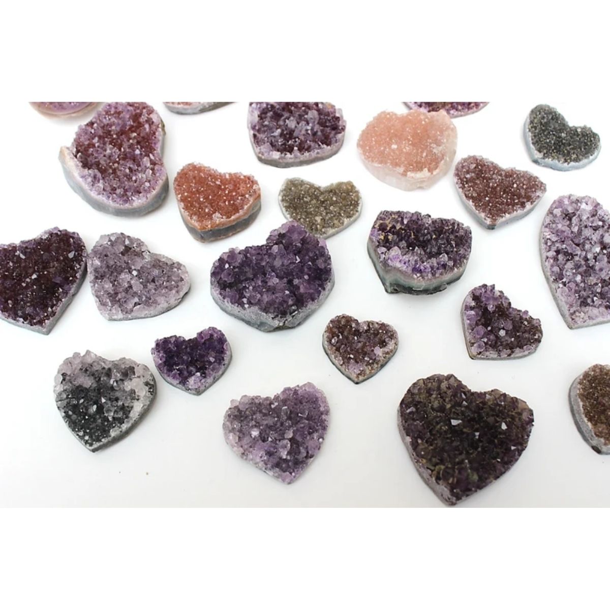 Druzy Amethyst Crystal Heart