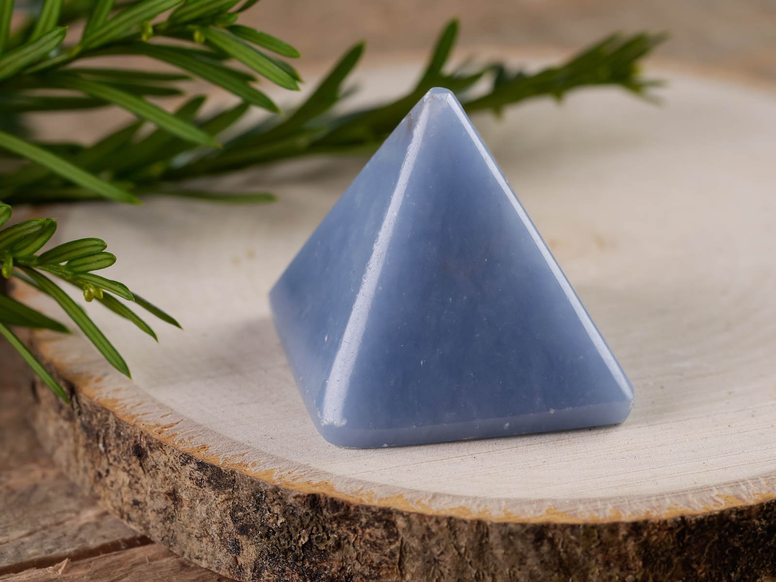 Angelite Pyramid Angelite Crystal Pyramid - Madame Meerkat's Cabinet of Curiosities