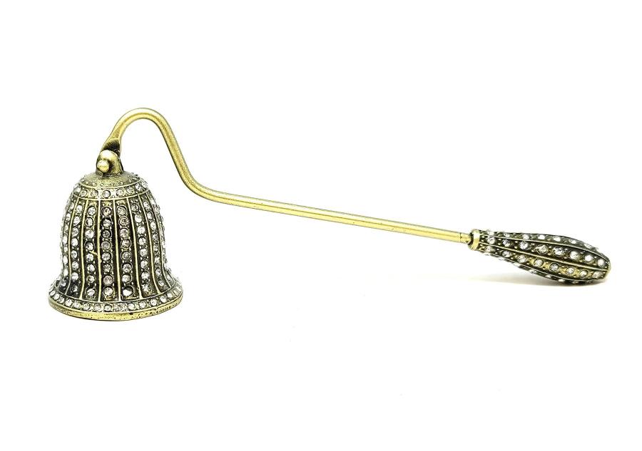 Ornate Brass Candle Snuffer - Bedazzled
