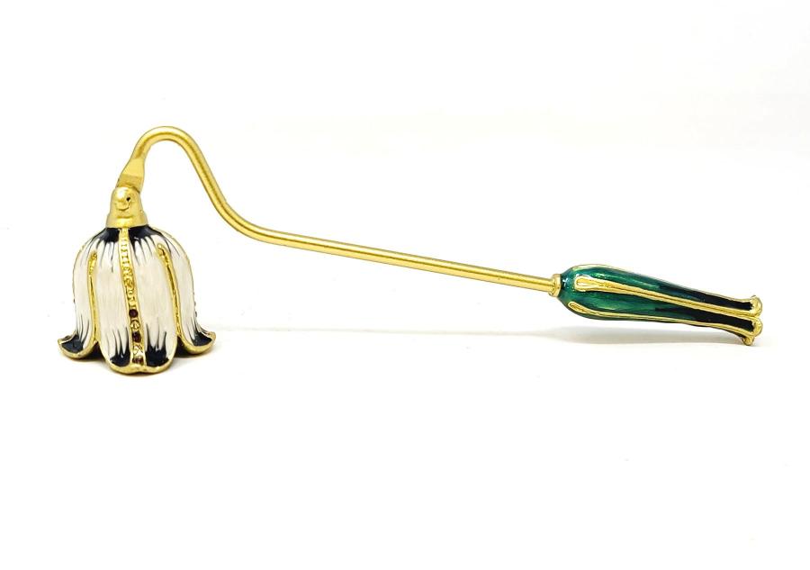 Ornate Brass Candle Snuffer - Tulip