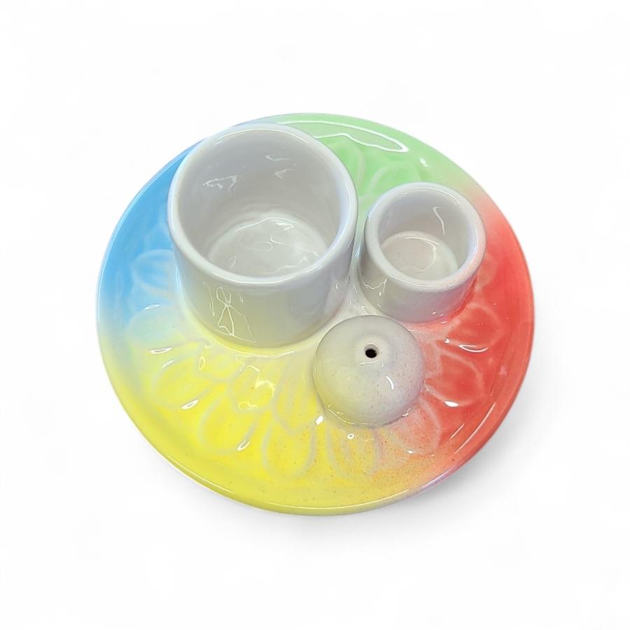 Sage, Incense, Palo Santo Ceramic Burner - Colorful