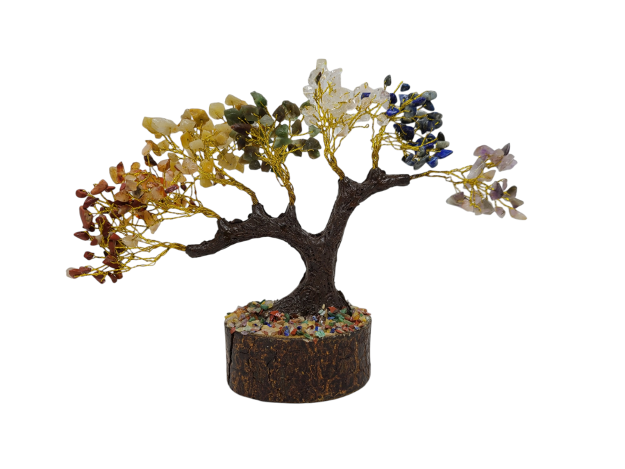 Chakras Crystal Chip Tree 5" - 7" Tall