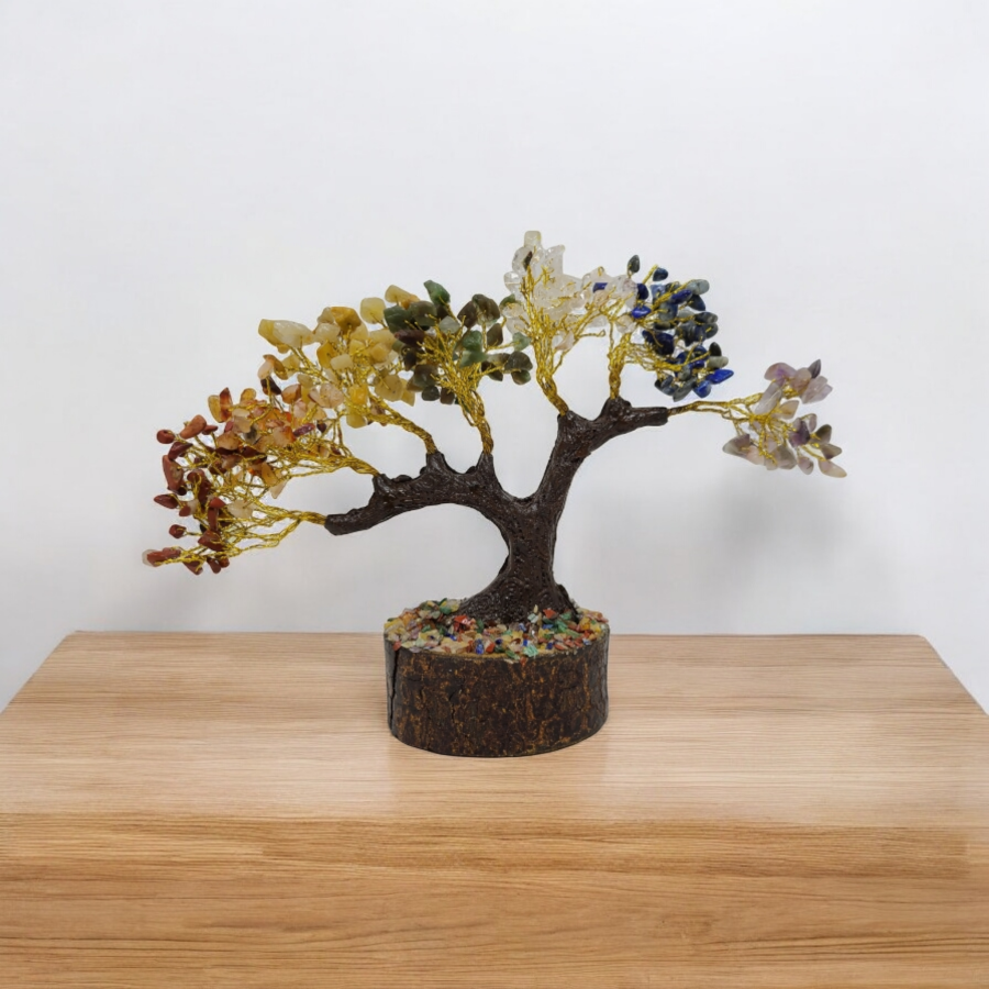 Chakras Crystal Chip Tree 5" - 7" Tall