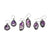 Kashi Semiprecious Large Stone Earrings - Amethyst