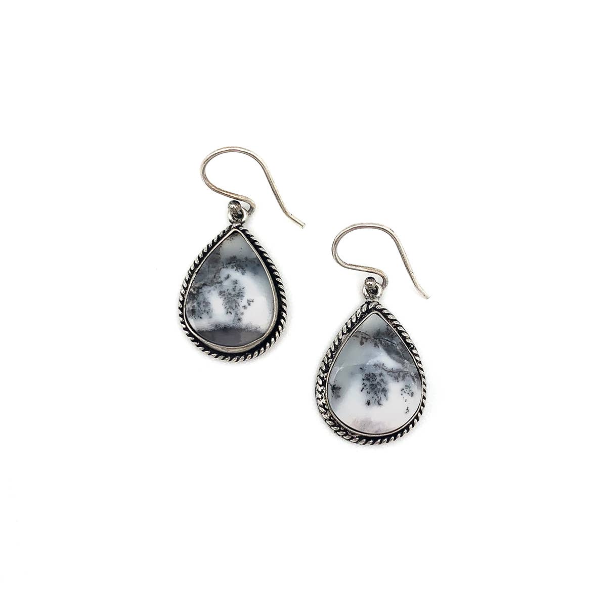 Kashi Semiprecious Stone Earrings - Dendritic Opal