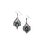 Tanvi Collection Earrings - Silver Ornate with Labradorite